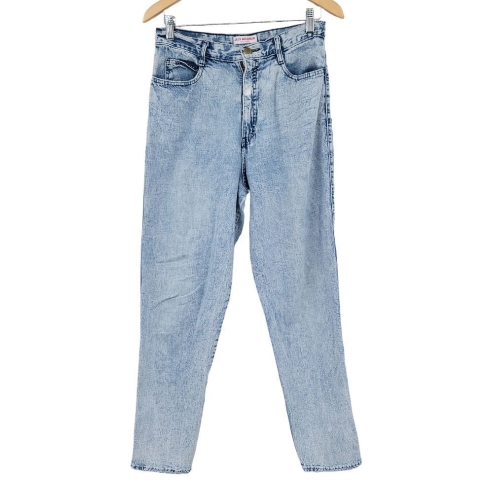 Jack Mulqueen Vintage Acid Wash Jeans High Waisted Worn Thin Women's